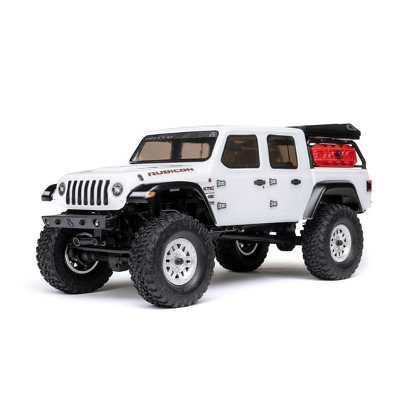 Axial RC Truck SCX24 Jeep Gladiator 4 Wheel Drive Rock Crawler RTR Nothing Needed to Complete Ready-To-Run White AXI00005V2T4