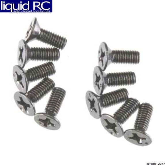 Axial Racing AXA694 Flat Head M3x8mm Black Oxide (10)