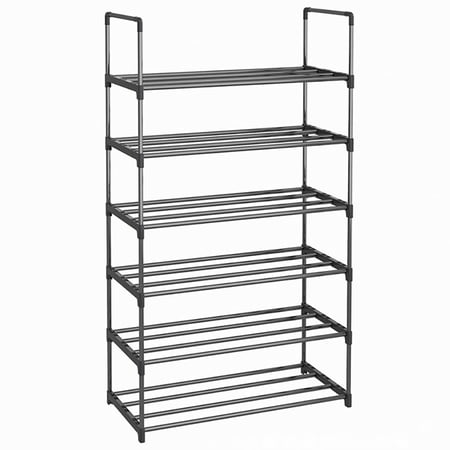 Axidou 6-Tier Shoe Rack, Shoe Storage Organizer, Free Standing Shoe Racks, Shoe Rack for Entryway Living Room Bedroom