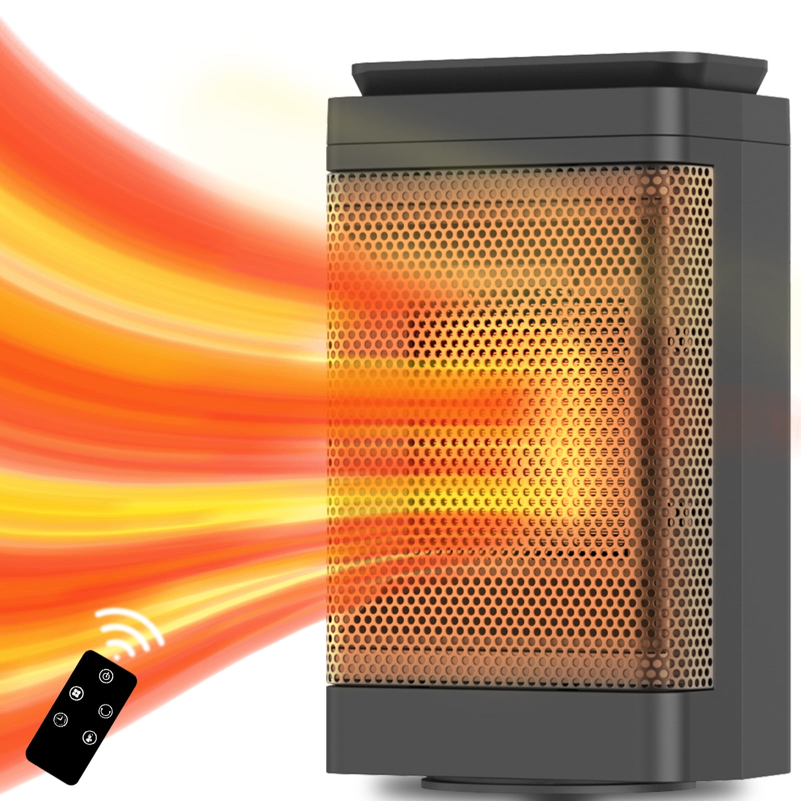 Axidou Ceramic Electric Space Heater Black, 1500W, 3 Heat Settings