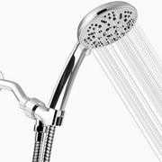 Axidou High Pressure Handheld Shower Head – 9 Spray Modes with 60 Inch Hose (Chrome)
