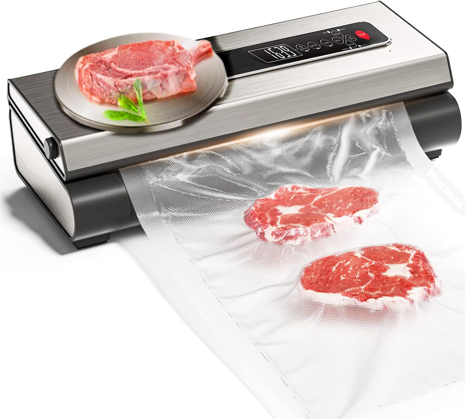 Nesco VS01 Food Vacuum Sealer, 21Piece Set, White