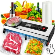 Axidou Vacuum Sealer, 7-in-1 Functions, Sous Vide, Food Storage, Moist & Dry Mode, Pulse Function, Silver