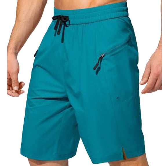 Axiiglly Athletic Shorts for Men Quick Dry Zipper Pockets Drawstring Elastic Waist Gym Workout Cargo Hiking Shorts, S-4XL
