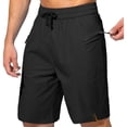 thumbnail image 1 of Axiiglly Athletic Shorts for Men Quick Dry Zipper Pockets Drawstring Elastic Waist Gym Workout Cargo Hiking Shorts, S-4XL, 1 of 5