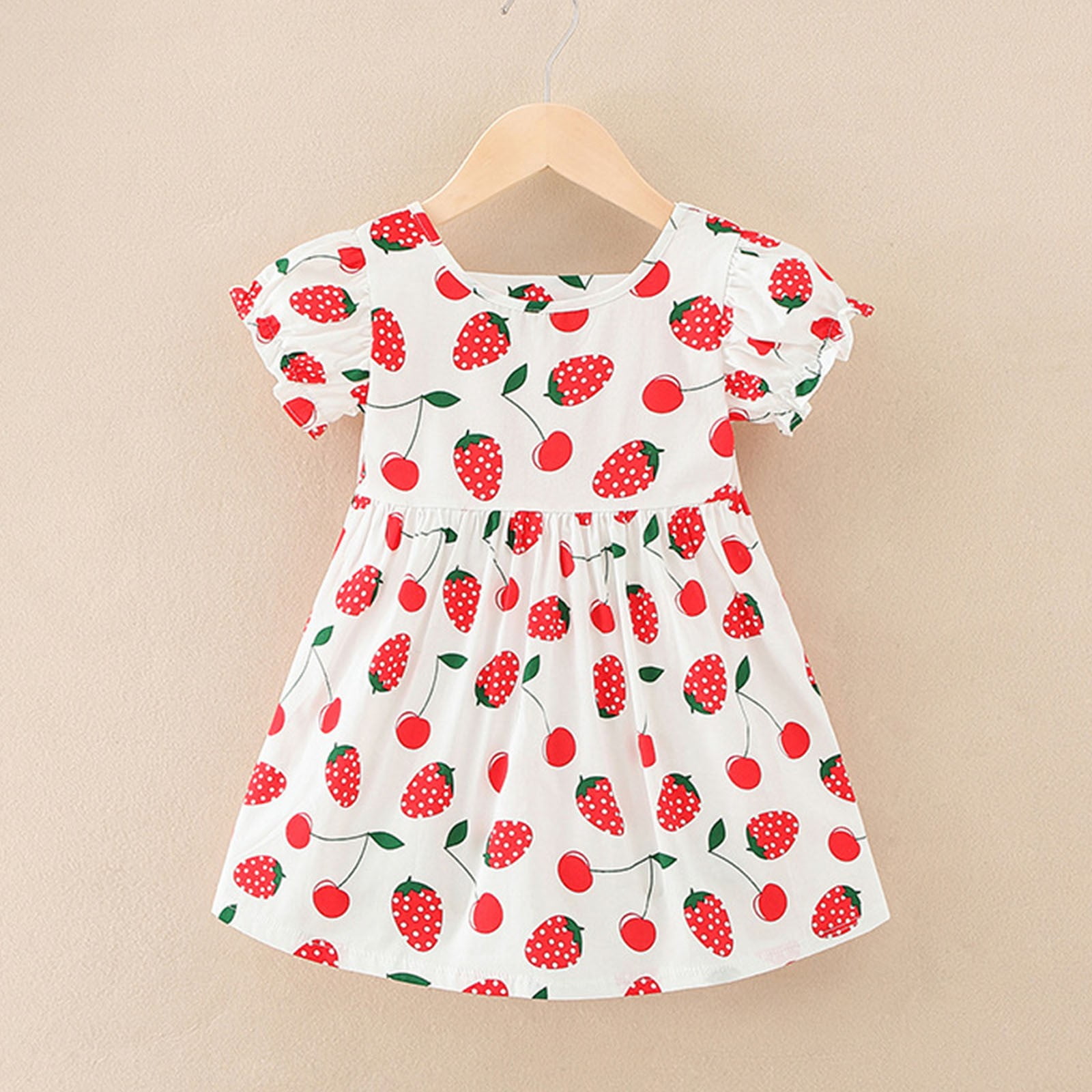 Summer Half Sleeves Casual Dress For Baby Girls