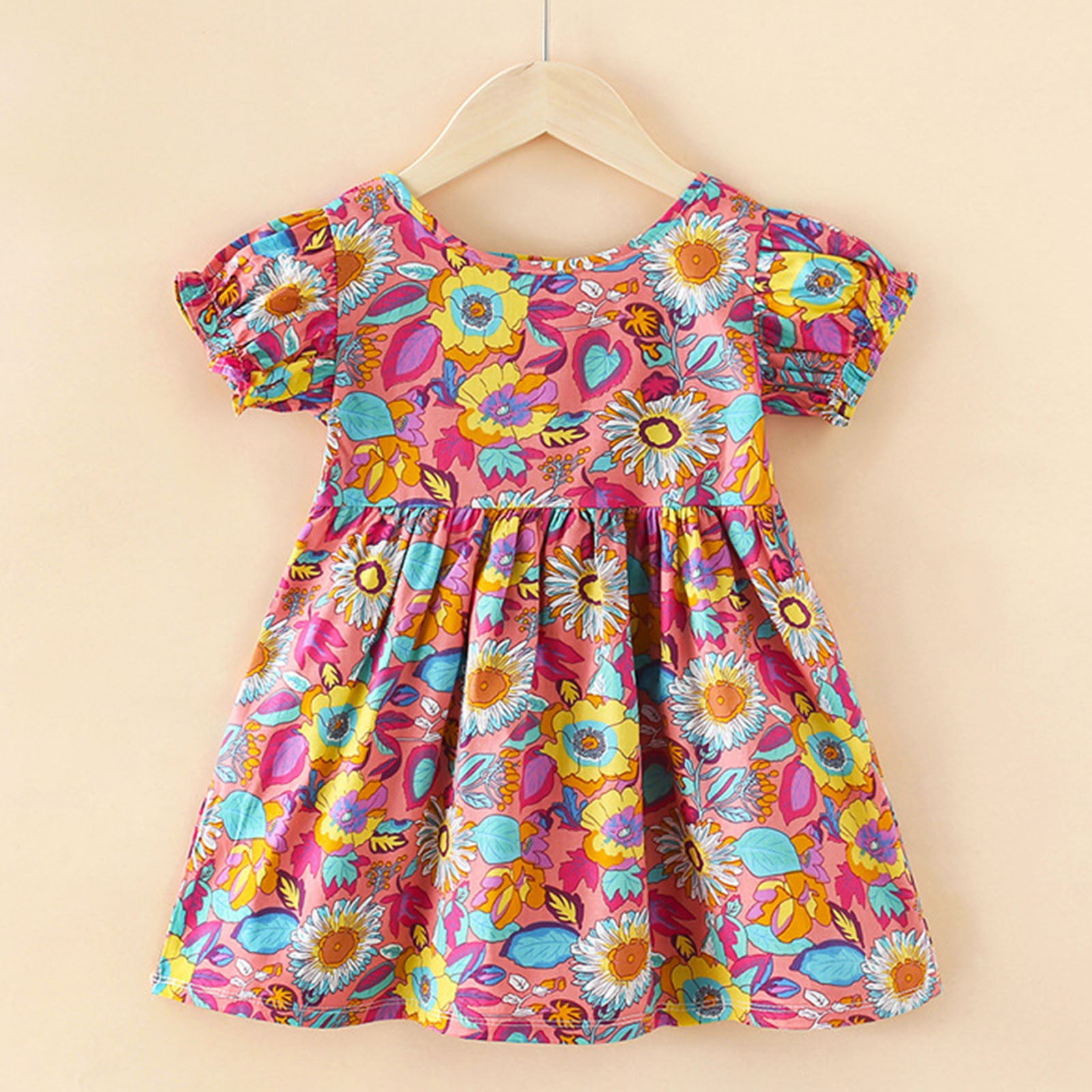 Summer Half Sleeves Casual Dress For Baby Girls main image 0