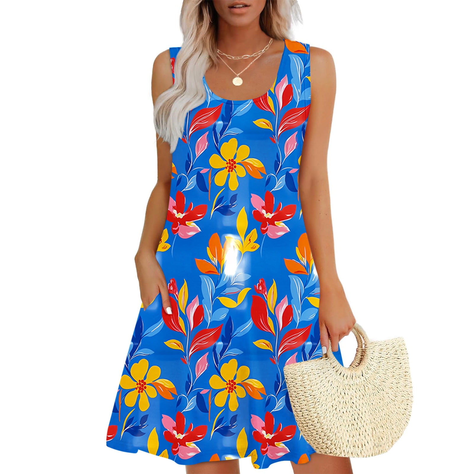 Sleeveless Casual Sling Dress Beach One Piece Halter Black Short Homecoming Dress Party Dress Y7108