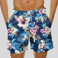 thumbnail image 1 of Axiiglly Beach Shorts for Men Plus Size Summer Shorts Casual Floral Printed Board Shorts Elastic Waist Vacation Swim Trunks Comfy Lightweight Hawaiian Shorts with Pockets, 1 of 5