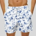 thumbnail image 1 of Axiiglly Beach Shorts for Men Plus Size Summer Shorts Casual Floral Printed Board Shorts Elastic Waist Vacation Swim Trunks Comfy Lightweight Hawaiian Shorts with Pockets, 1 of 5