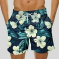 thumbnail image 1 of Axiiglly Beach Shorts for Men Plus Size Summer Shorts Casual Floral Printed Board Shorts Elastic Waist Vacation Swim Trunks Comfy Lightweight Hawaiian Shorts with Pockets, 1 of 5