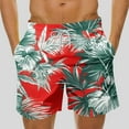 thumbnail image 1 of Axiiglly Beach Shorts for Men Plus Size Summer Shorts Casual Floral Printed Board Shorts Elastic Waist Vacation Swim Trunks Comfy Lightweight Hawaiian Shorts with Pockets, 1 of 5