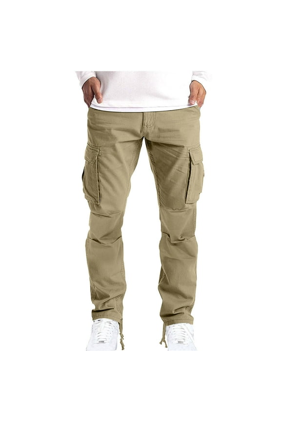 Cargo Pants for Men, Men's Cargo Trousers Work Wear Safety Cargo 6 Pocket Full Pants, Men Winter Top Shirt, Christmas Gift For Family