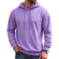 thumbnail image 1 of Axiiglly Hoodies for Men Drawstring Long Sleeve Purple Pullover Sweatshirt with Pockets Casual Trendy Big & Tall Hoodies S-3XL, 1 of 6