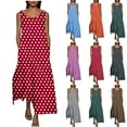thumbnail image 1 of Horkkom Maxi Dresses for Women Crewneck Sleeveless Summer Dresses Casual Loose Long Dresses with Pockets XL, 1 of 6