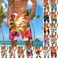 thumbnail image 1 of Horkkom Mens Swim Trunks Summer Drawstring Beach Shorts Vacation Hawaiian Shorts with Pockets Casual Swimwear, Gifts for Men, 1 of 1