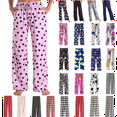 thumbnail image 1 of Axiiglly Pajama Pants for Women Floral Printed Elastic Waist Pajama Bottoms Casual Comfy Loose Cotton Sleepwear Plus Size Full Length Pants with Pockets, 1 of 8