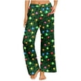 thumbnail image 1 of Axiiglly Pajama Pants for Women Plus Size Christmas Printed Elastic Waist Sleep Pants Casual Loose Long Straight Sleepwear with Pockets S-5XL, 1 of 7