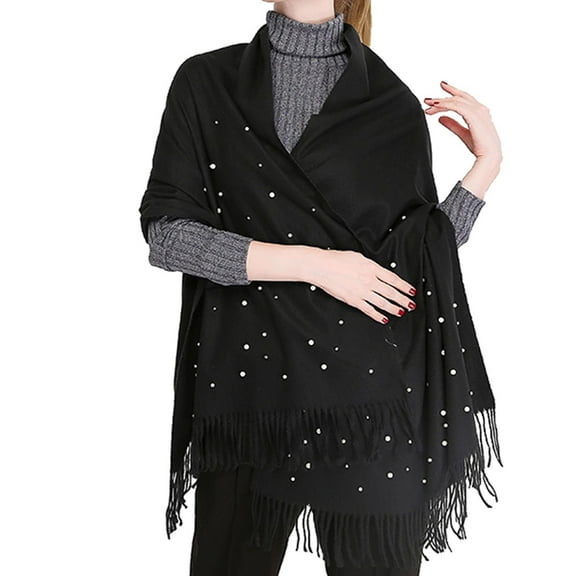Axiiglly Shawl Wraps for Women Polka Dot Printed Soft Fringe Scarf Casual Shawls And Wraps for Evening Dresses Comfy Cold Weather Warm Winter Scarves