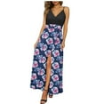 thumbnail image 1 of Horkkom Spaghetti Strap Dresses for Women V Neck Floral Print Maxi Dresses Summer Loose Casual Long Dresses M, 1 of 4