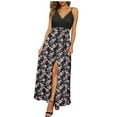 thumbnail image 1 of Horkkom Summer Dresses for Women V Neck Spaghetti Strap Maxi Dresses Casual Loose Floral Dress L, 1 of 4