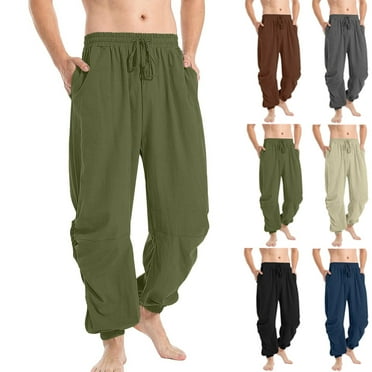Axiiglly Sweatpants for Men Outdoor Athletic Hiking Pants Casual Drawstrings Joggers Pant with Pockets Plus Size Elastic Waist Straight Pant