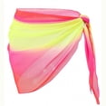 thumbnail image 1 of Axiiglly Swimsuit Cover Up for Women Sarong Beach Bikini Bathing Suit Sheer Wrap Mini Skirt Chiffon Scarf for Swimwear, S-XL, 1 of 7