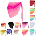 thumbnail image 1 of Axiiglly Swimsuit Coverup for Women Sarong Beach Bikini Bathing Suit Sheer Wrap Mini Skirt Chiffon Scarf for Swimwear, S-XL, 1 of 5