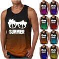thumbnail image 1 of Axiiglly Tank Tops for Men Summer Beach Tank Tops Gradient Color Sleeveless Undershirts Palm Printed Gym Tank Top Casual Hawaiian Slimming Tank Tops, 1 of 5
