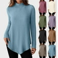 thumbnail image 1 of Horkkom Turtleneck Sweater Women Solid Color Slim Long Sleeve Pullover Sweaters Winter Fall Cozy Sweaters XL, 1 of 7