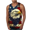 thumbnail image 1 of Axiiglly USA Flag Tank Tops Men Sleeveless 4th of July Independence Day Shirts, S-2XL, 1 of 4