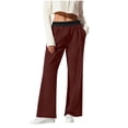thumbnail image 1 of Axiiglly Yoga Pants Women with Pockets UPF 50+ High Waisted Wide Leg Flowy Super Stretchy Casual Workout Pants, S-2XL, 1 of 9