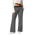 thumbnail image 1 of Axiiglly Yoga Pants Women with Pockets UPF 50+ High Waisted Wide Leg Flowy Super Stretchy Casual Workout Pants, S-2XL, 1 of 9