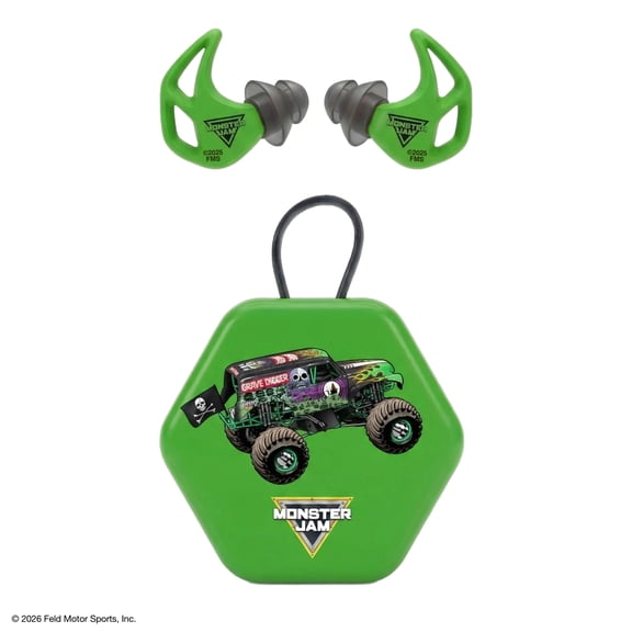 Axil Monster Jam X20 Grave Digger Kids Hearing Protection with Carrying Case