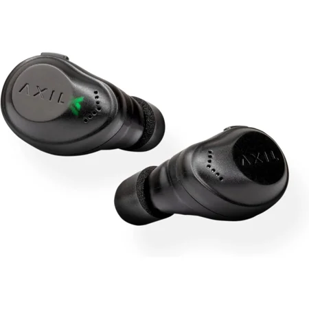 AXIL XCOR PRO Wireless Tactical Earbuds with Bluetooth 5.2, Digital Hearing Protection, Hear Control Technology & Touch Controls, Black