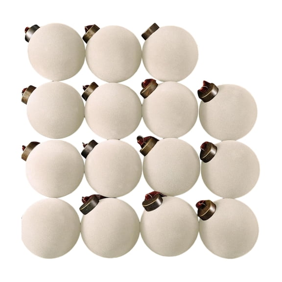 Aximioll 15Pcs Velvet Christmas Ball Ornaments, Flocked Shatterproof Tree Baubles, Vintage Elegant Holiday Hanging Pendants, Winter Wreath Mantle Decor