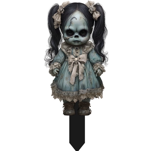 Aximioll 2D Horror Yard Stake Ornaments, Scary Creepy Figure Ground Stake Decor, Halloween Horror Props for Courtyard Lawn Garden Outdoor Party Decoration