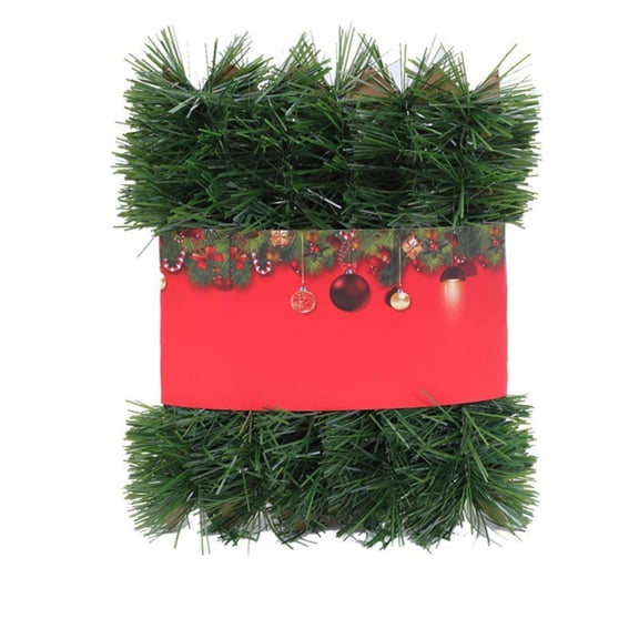 Aximioll Christmas Emerald Green Tinsel Garland, Lush Dense Evergreen Tips and Flexible Bendable Wire Stem, Holiday Green Swag for Staircase Railing and Front Door