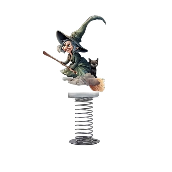 Aximioll Halloween Eerie Witch Ornaments — Bright Colors with Spooky Shadows, Halloween Decorations for Snack Tables, Dessert Stations & Halloween Party Setups for Holiday Parties with spooky setups