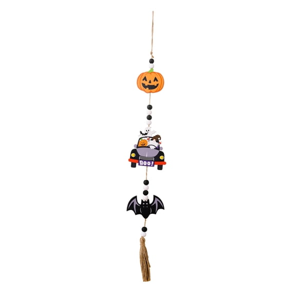 Aximioll Halloween Spooky Bat Pendants — Beaded Details with Eerie Shapes, Halloween Decorations for Porch Ceilings, Tree Branches & Entryway Displays for Holiday Parties
