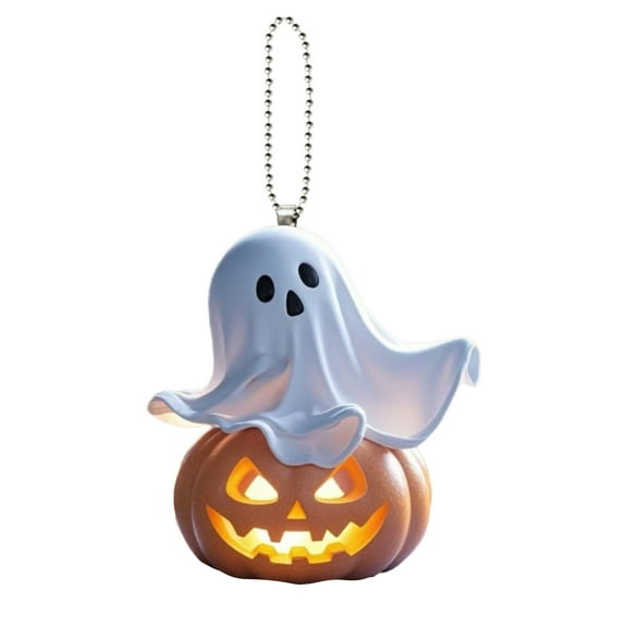 Aximioll Halloween Spooky Car Pendants — Clear Patterns with Eerie Shadows, Halloween Decorations for Porch Ceilings, Tree Branches & Entryway Displays for Holiday Parties with haunted house visuals
