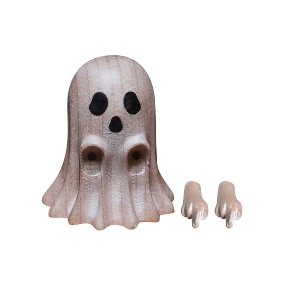 Aximioll Halloween Spooky Ghost Statues — Smooth Finish with Creepy Shadows, Halloween Decorations for Snack Tables, Dessert Stations & Halloween Party Setups for Holiday Parties with spooky setups