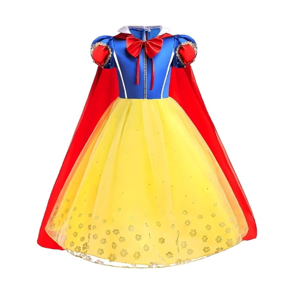 HTQWLP Little Girls Fairy Tale Princess Dress, Halloween Party Elegant Princess Dress up Costumes, Toddler Princess Cosplay Outfits for Girls Age 2 - 12 Years, C/110