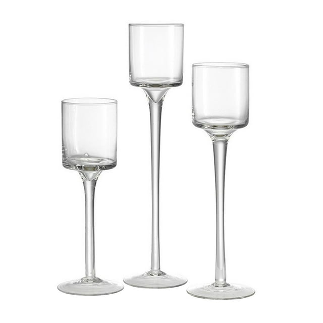 Axio 1 Set Glass Candle Holders Tall Candle Holders Wedding Table