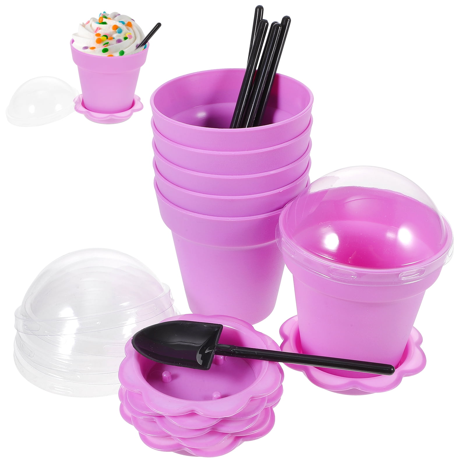 Axio 1 Set of Flower Pot Silica Gel Cake Cups Creative Ice Cream Mousse