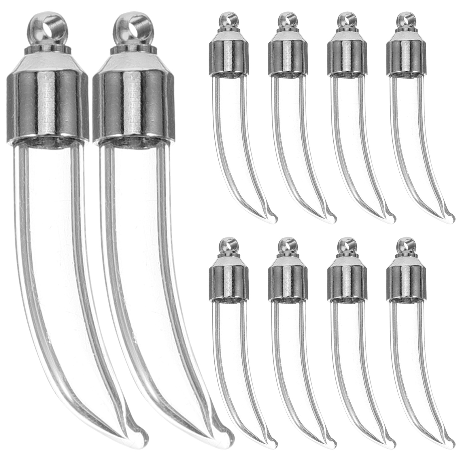 Axio 1 Set of Small Glass Vials Tiny Glass Vials Decors Miniature Wishing Bottles Pendants