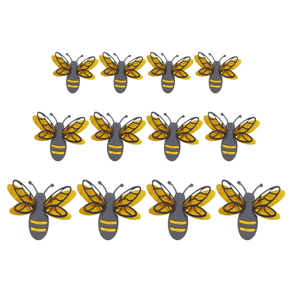 Axio 1 set of 3D Bee Wall Decals Removable Wall Stickers Doublelayer