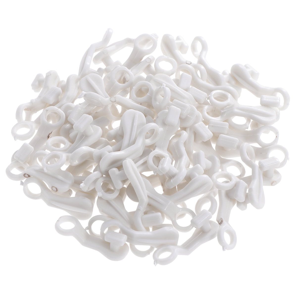 Axio 100Pcs S Shape Rod Slides Plastic Curtain Rail Track Gliders Hook