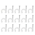 Axio 100pcs PVC Pipe Clamp 16mm Circle Electrician Tube Support Hook