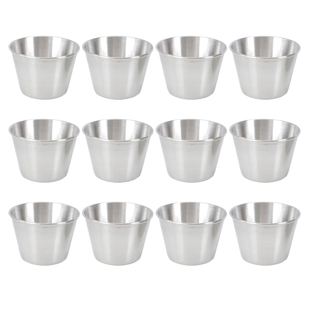 Axio 12 Pcs Stainless Steel Condiment Sauce Cup Simple Dipping Sauce